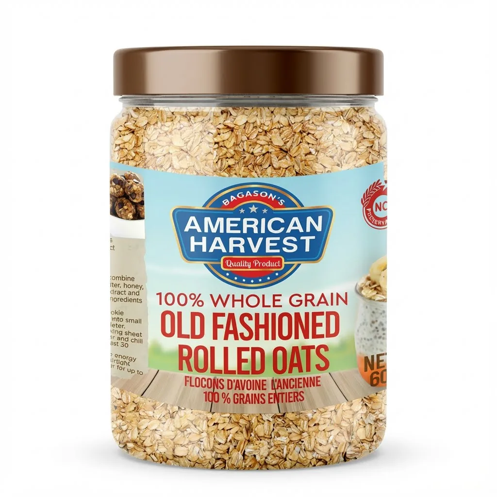 American Harvest product visual for Rolled Oats & Banana Breakfast Bars with American Harvest rolled oats