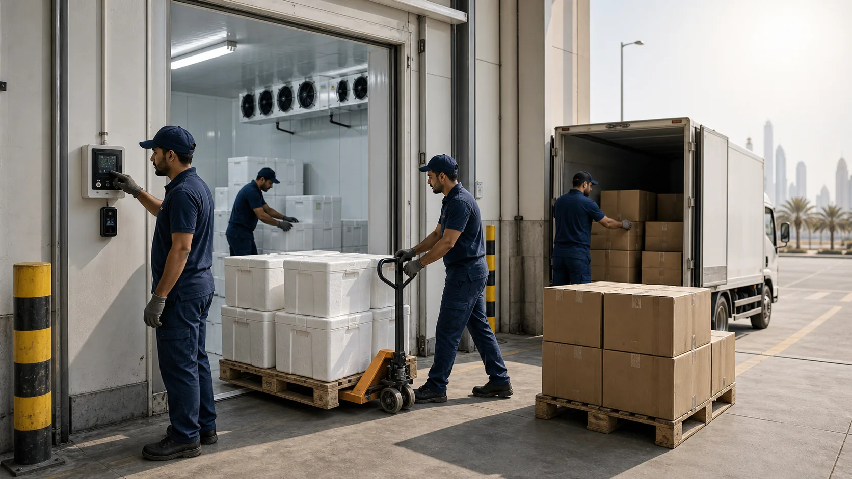 Cold Chain Logistics UAE Protecting FMCG Product Quality in Extreme He industry visual in the UAE