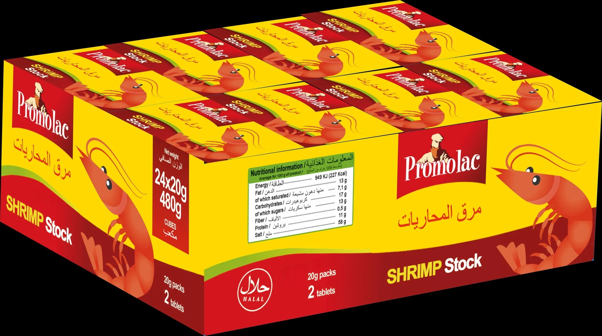 Promolac Shrimp Cubes (18x24x20G) + 2 Crab&Corn Cubes 20G — buy Promolac in UAE wholesale and retail