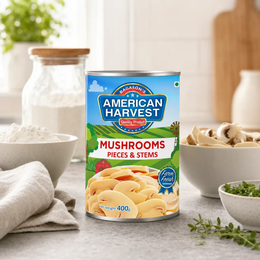 AH Can Mushroom P&S — American Harvest stocked by Bagason Group in the UAE