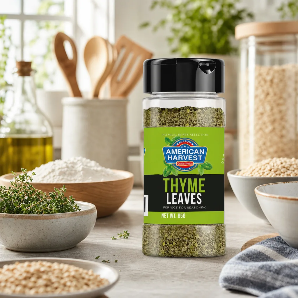 AH Dried Thyme Leaves Jar — American Harvest stocked by Bagason Group in the UAE