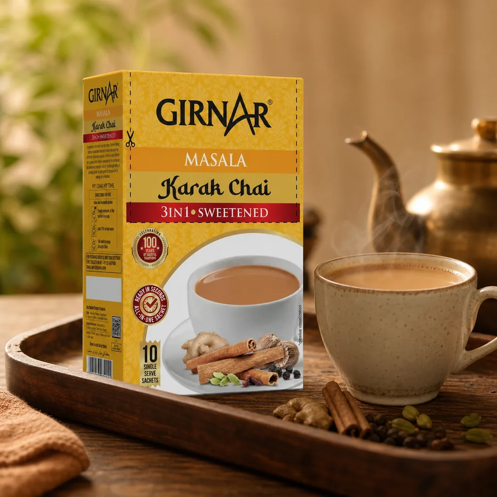 Girnar Masala 3in1 Premix Tea (10 Sachets) — Girnar stocked by Bagason Group in the UAE