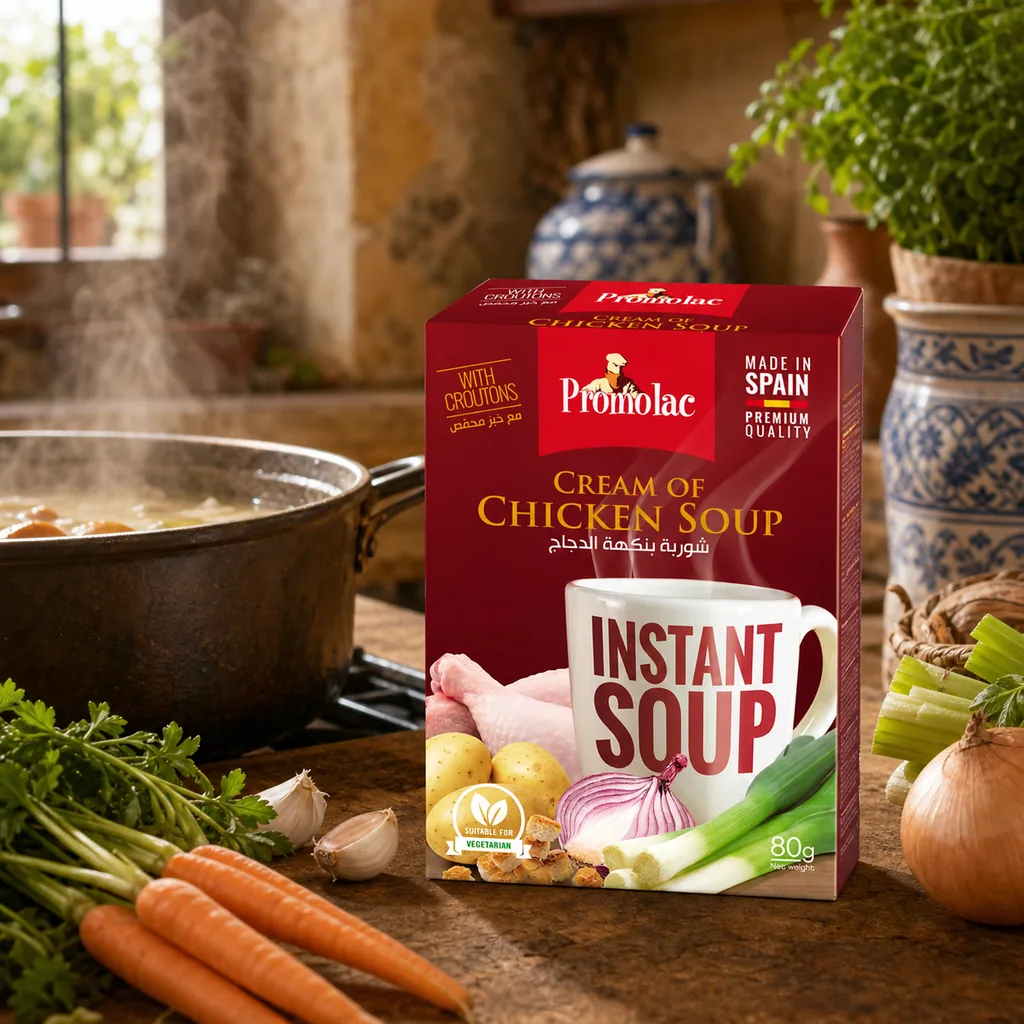 PROMOLAC Instant Chicken Cream Soup — Promolac stocked by Bagason Group in the UAE