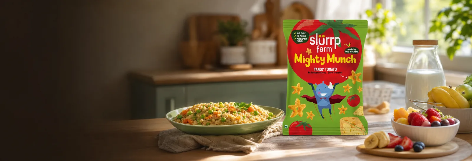 Slurrp Farm in everyday UAE kitchens and occasions, supplied by Bagason Group