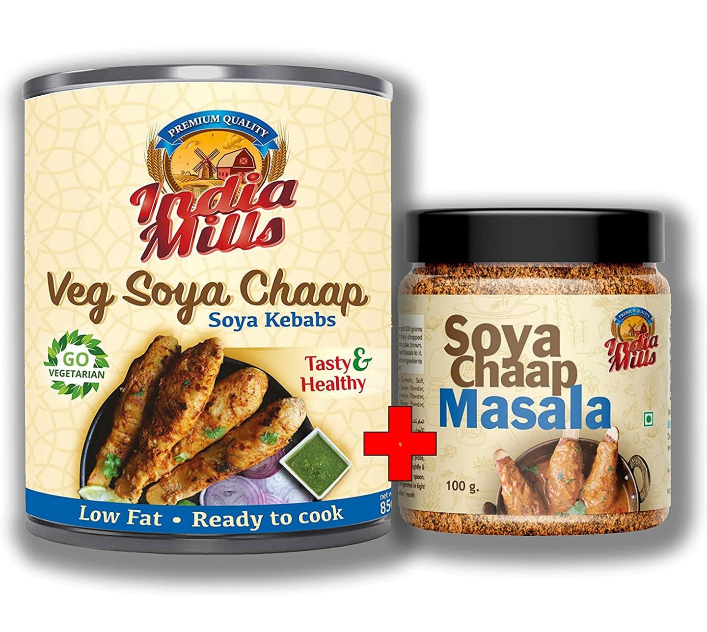 India Mills Soya Chaap 850g and Soya Chaap Masala 100g — buy India Mills in UAE wholesale and retail