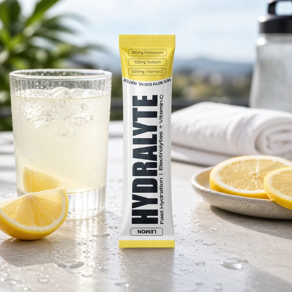 Lemon Electrolyte Mix — Hydralyte stocked by Bagason Group in the UAE
