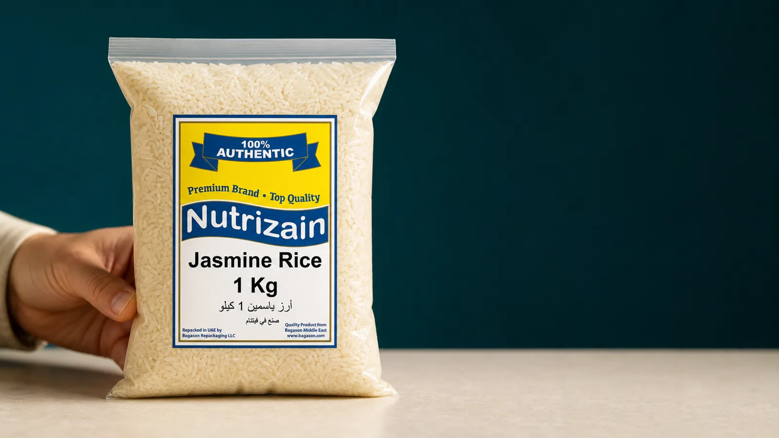 Close-up of a nutrition information panel on the back of a food package