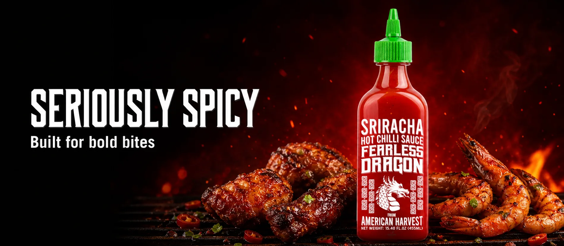 American Harvest Fearless Dragon Sriracha — Seriously Spicy