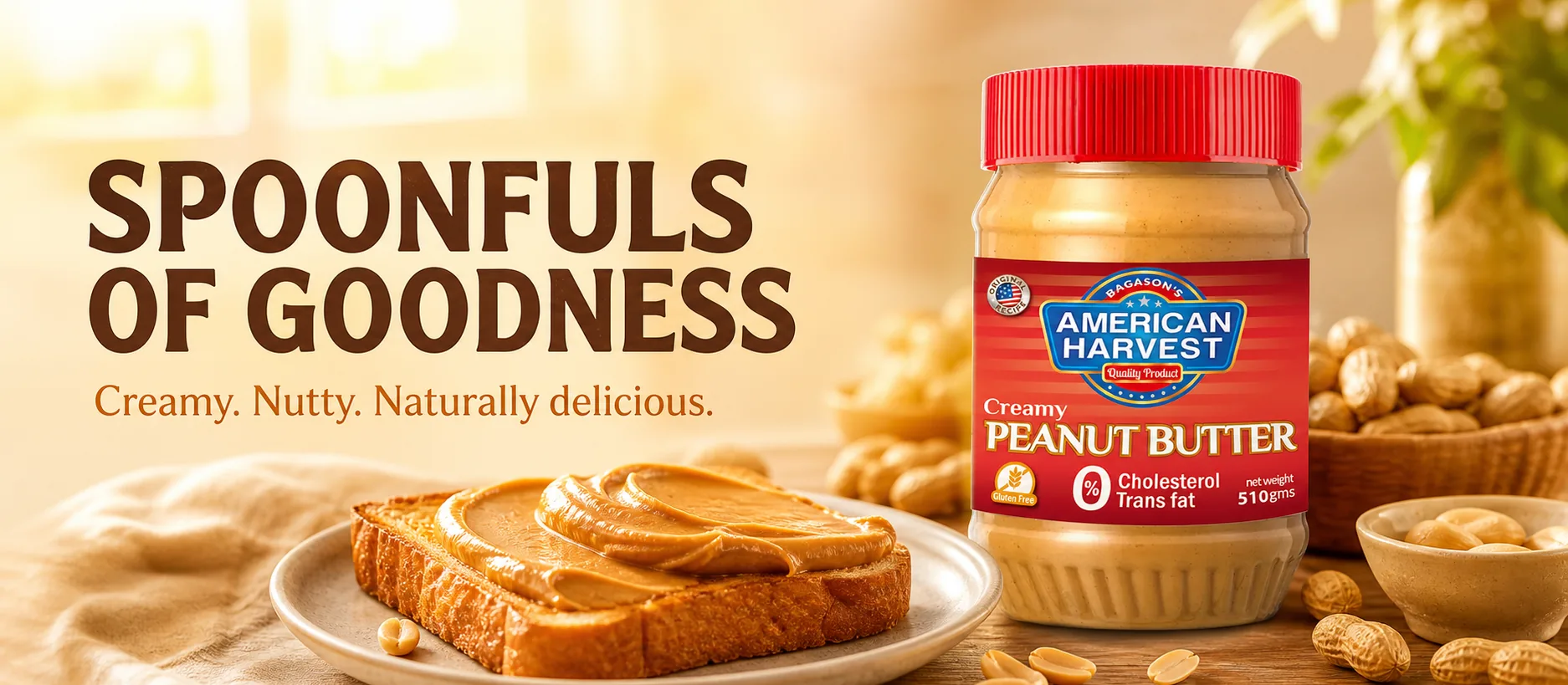 American Harvest Creamy Peanut Butter — Spoonfuls of Goodness