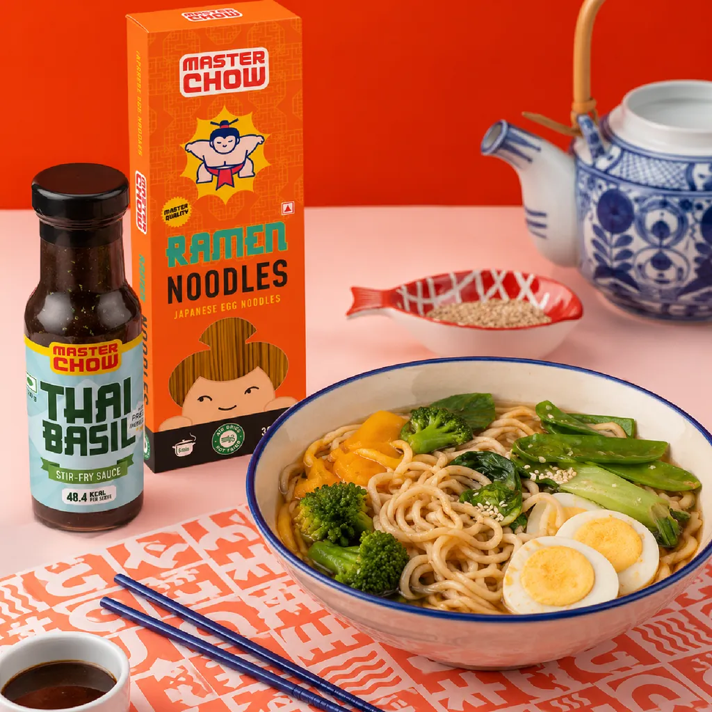 MasterChow noodles in a bowl