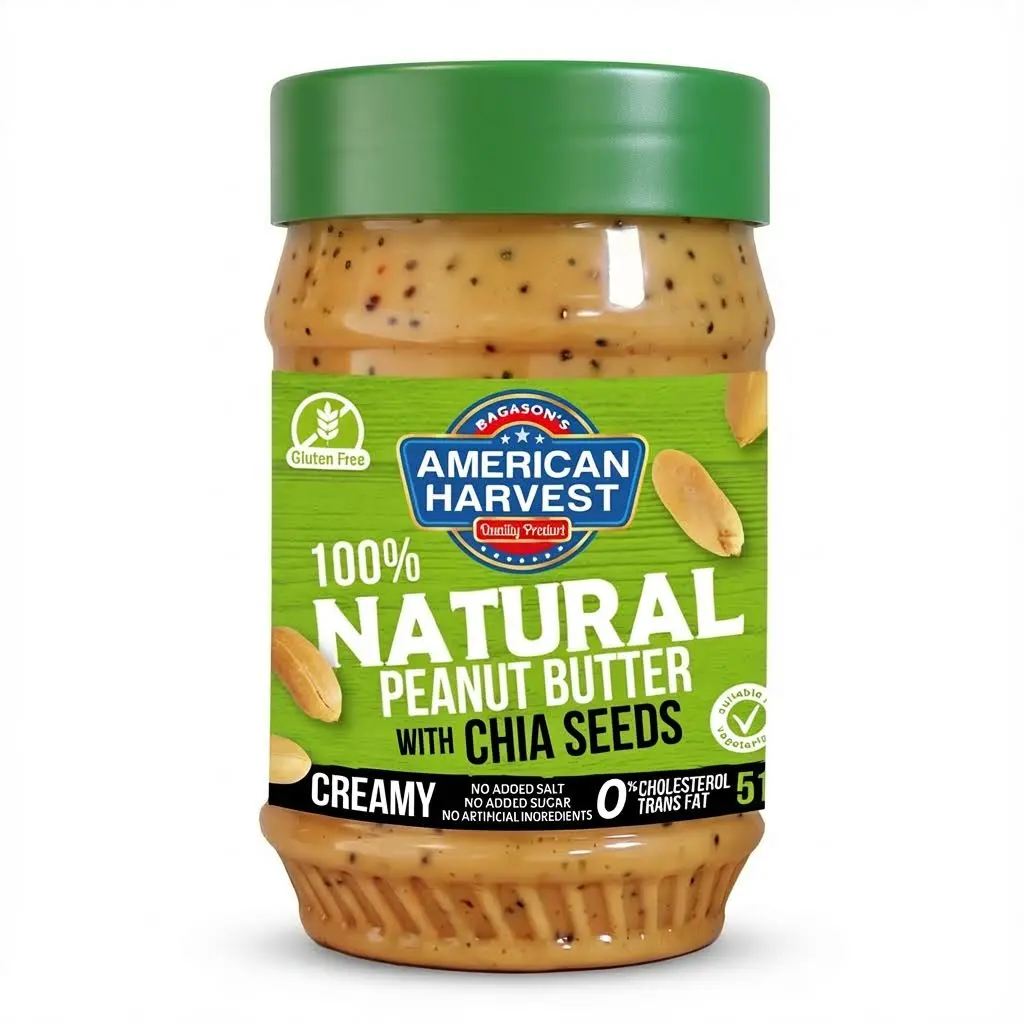 AH All Natural Peanut Butter Creamy W/Chia (12x510G)