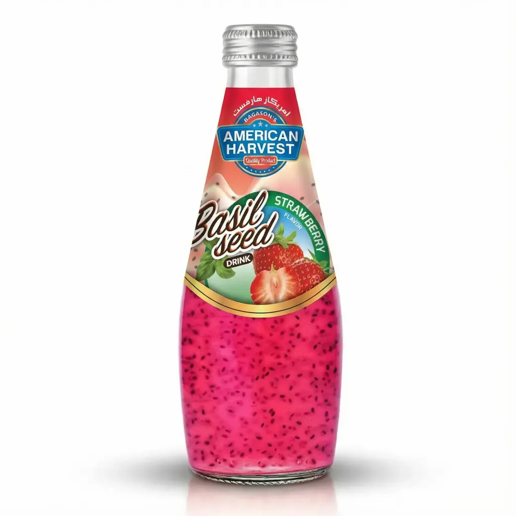 AH Basil Seed Drink Strawberry (24x290ml)
