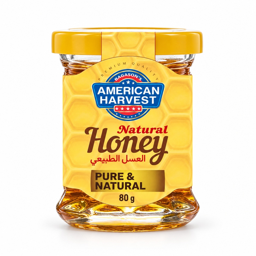 AH HONEY PURE & NATURAL Jar (12x4x80gm)