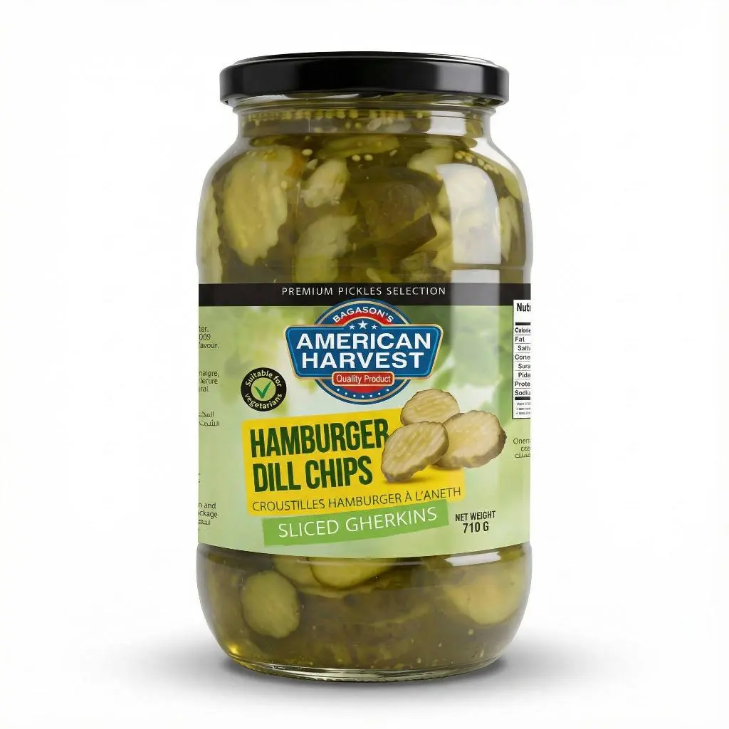 AH Hamburger Dill Chips Sliced Gherkins Pickle (12x710g)