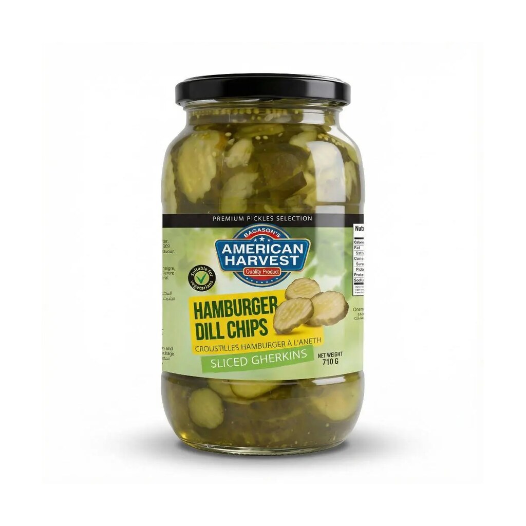 AH Hamburger Dill Chips Sliced Gherkins Pickle (12x710g)