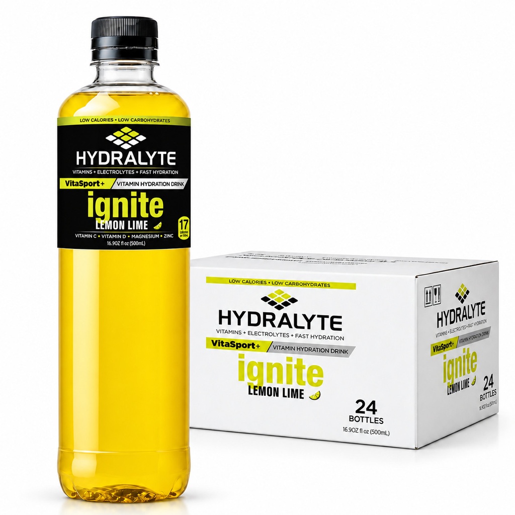 Hydralyte VitaSport+ Lemon Hydration Drink (24x500ml)