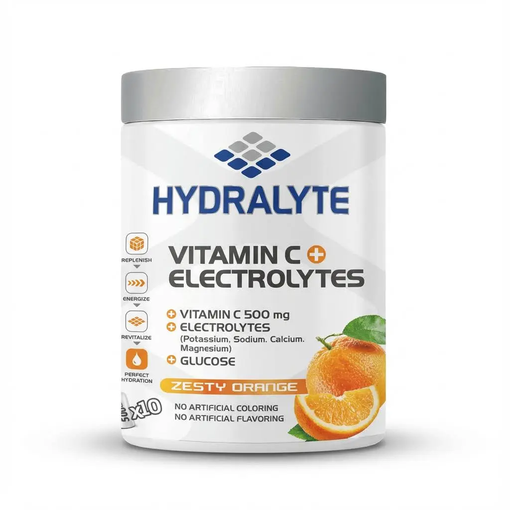 Hydralyte Vitamin+Electrolyte Jar Orange(12x200 GMS)