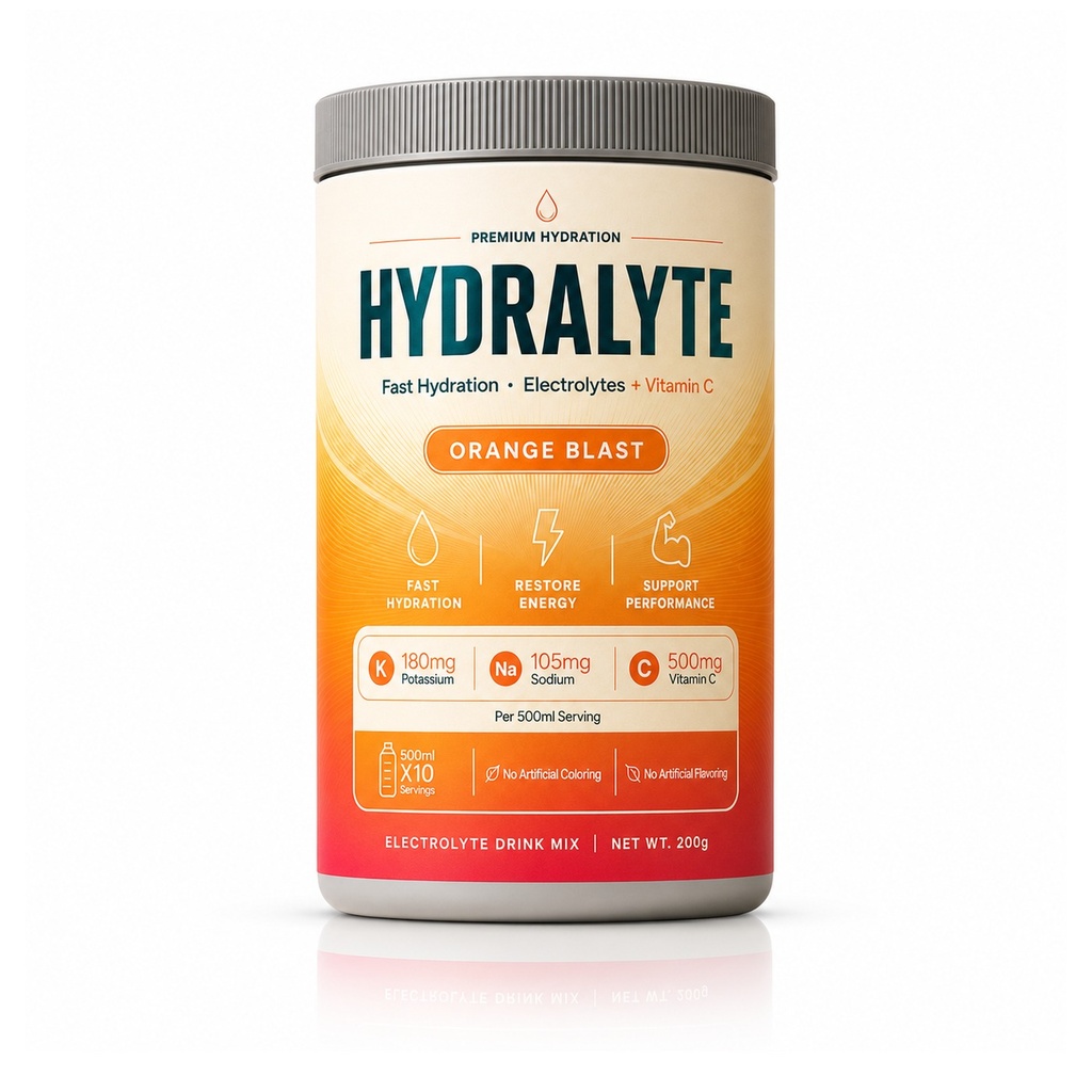 Hydralyte Vitamin+Electrolyte Jar Orange(12x200 GMS)
