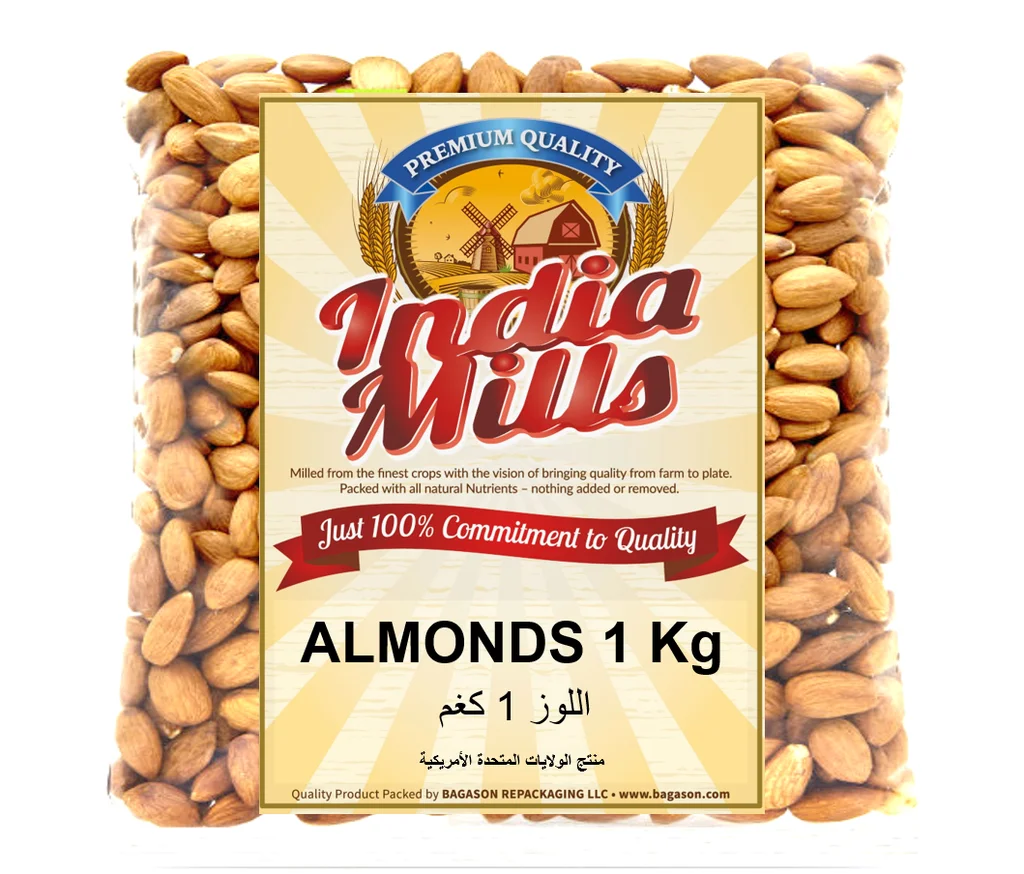 INDIA MILLS ALMONDS 1KG