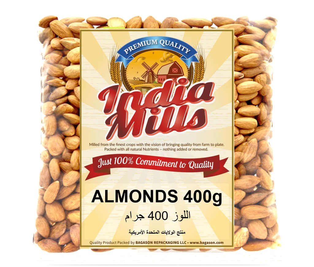 INDIA MILLS ALMONDS 400G