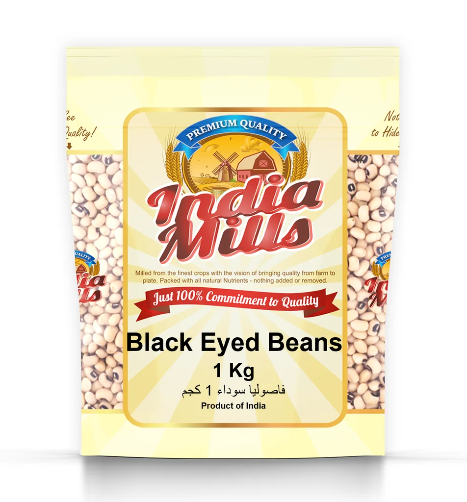 INDIA MILLS BLACK EYED BEANS 1KG