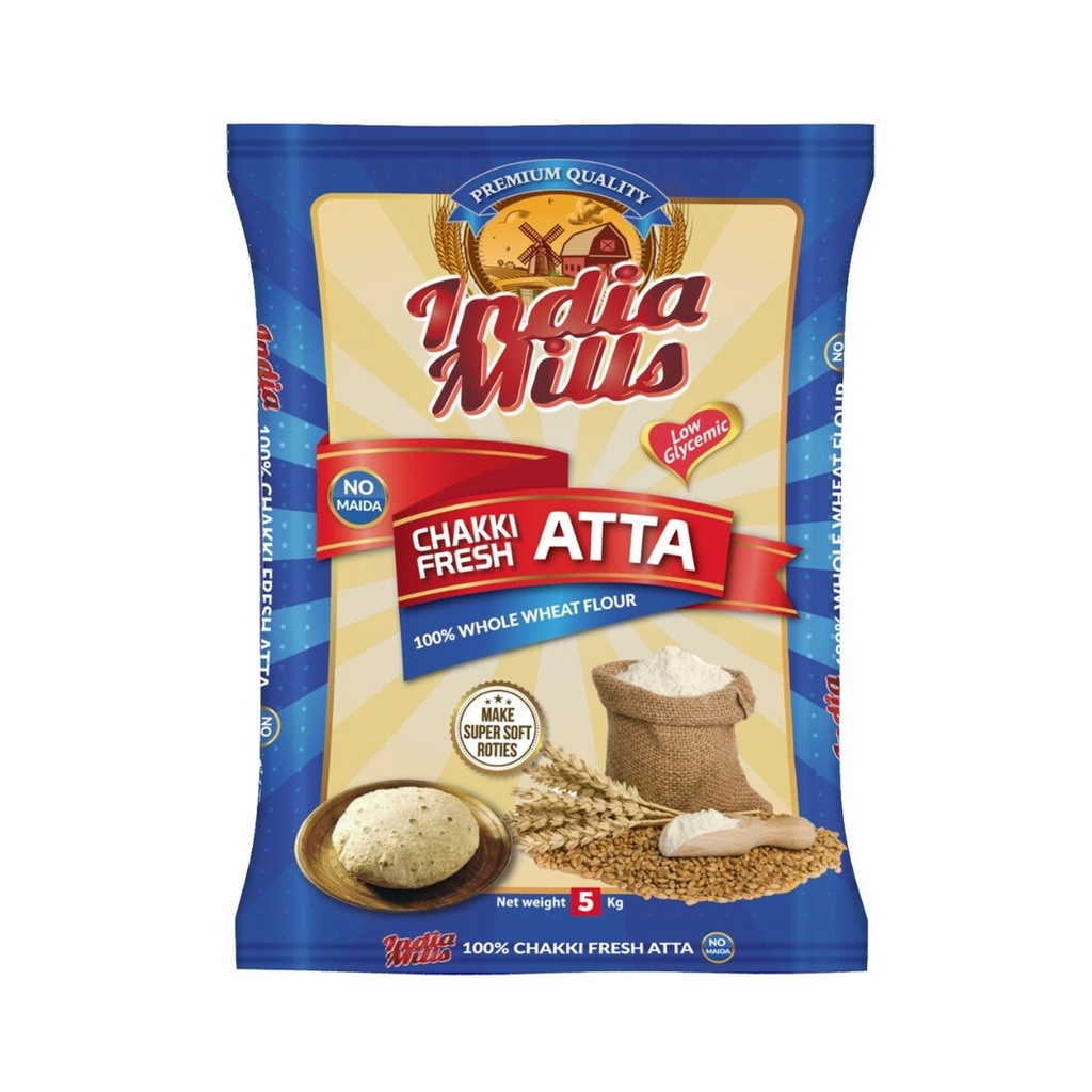 India Mills Chakki Fresh Atta (6X5Kg)