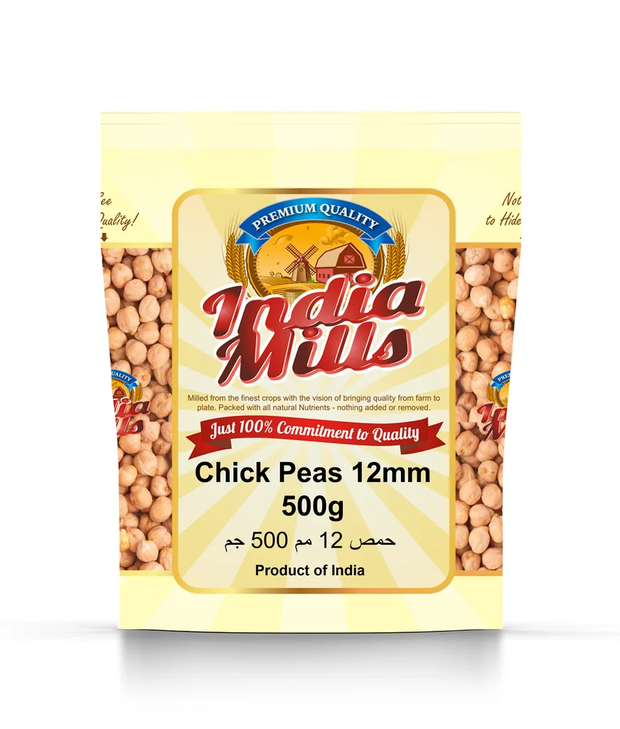 INDIA MILLS CHICK PEAS 12MM (20X500GM)