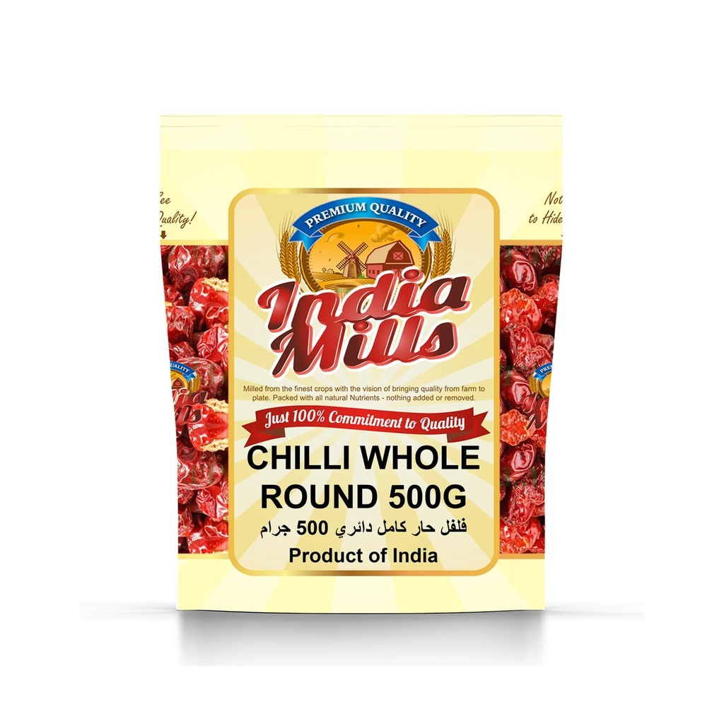 INDIA MILLS CHILLI WHOLE ROUND (12x500g)