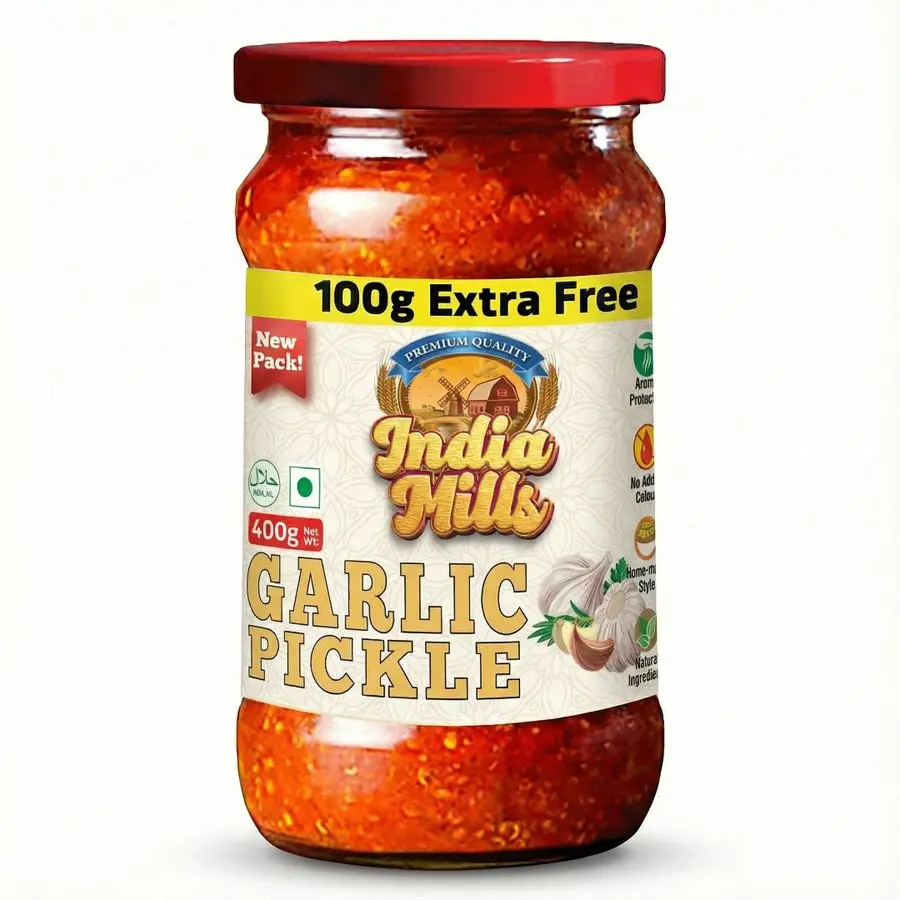 INDIA MILLS Garlic Pickle (12x400G)