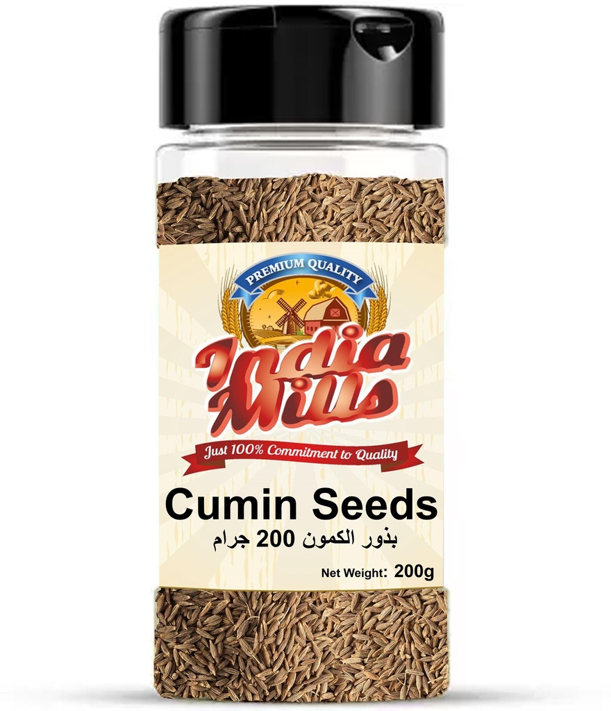 INDIA MILLS Jar CUMIN SEEDS 24x200GMS