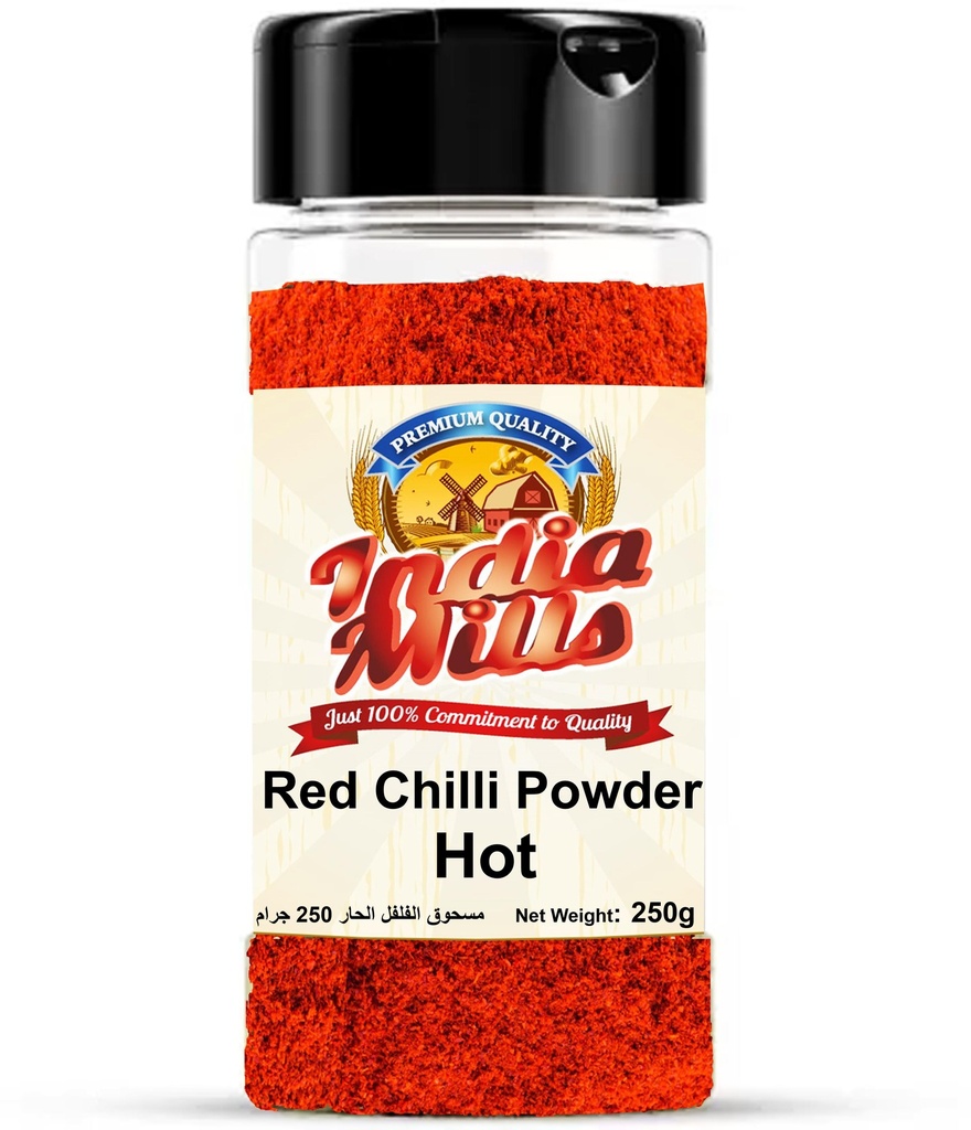 INDIA MILLS Jar Red Chili Powder - Red Hot (24x250GMS)