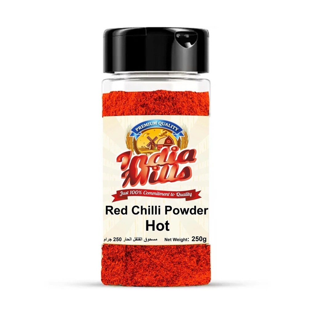 INDIA MILLS Jar Red Chili Powder - Red Hot (24x250GMS)