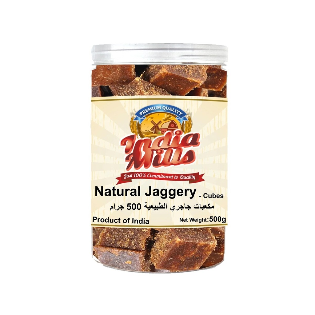 INDIA MILLS Natural Jaggery Cubes In Jar 500g