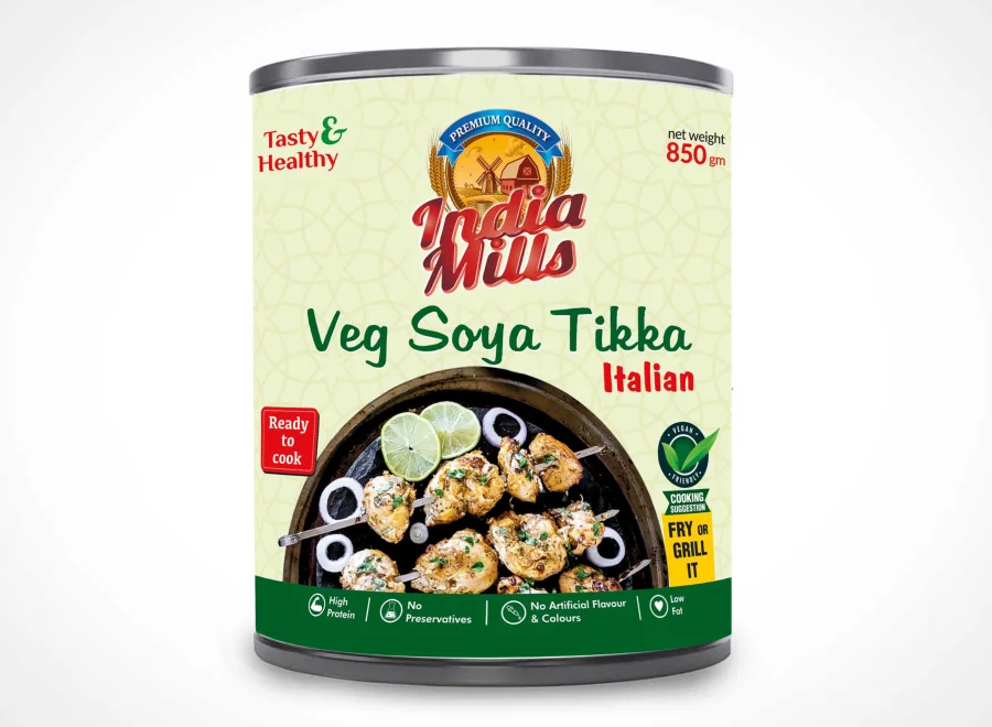 INDIA MILLS Soya Tikka Italian (12x850g)