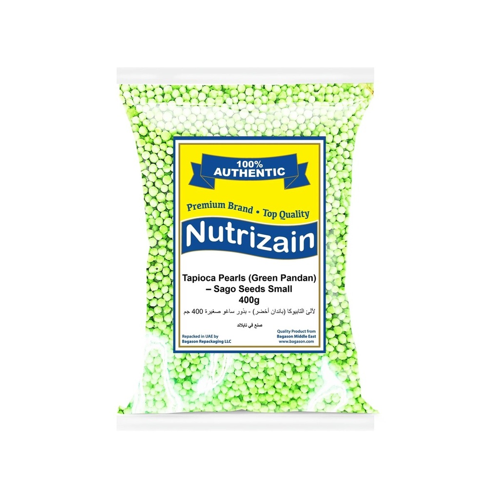 Nutrizain Tapioca Pearl (Green PANDAN) Small(20x400gm)