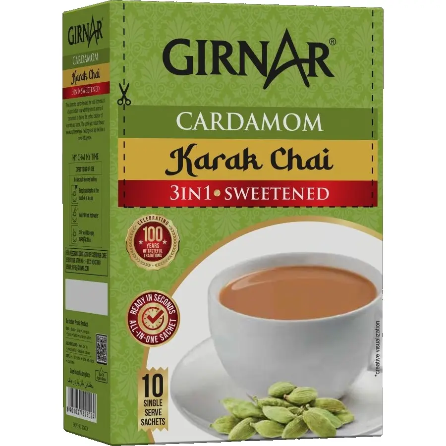Girnar Cardamom Premix 3in1 (10 Sachets)(140gx36)