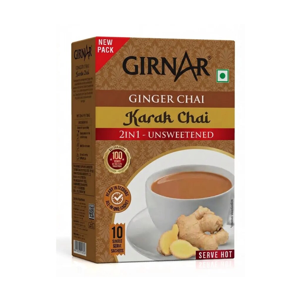 Girnar Ginger 2in1 Premix Tea (10 Sachets)(80gx36)