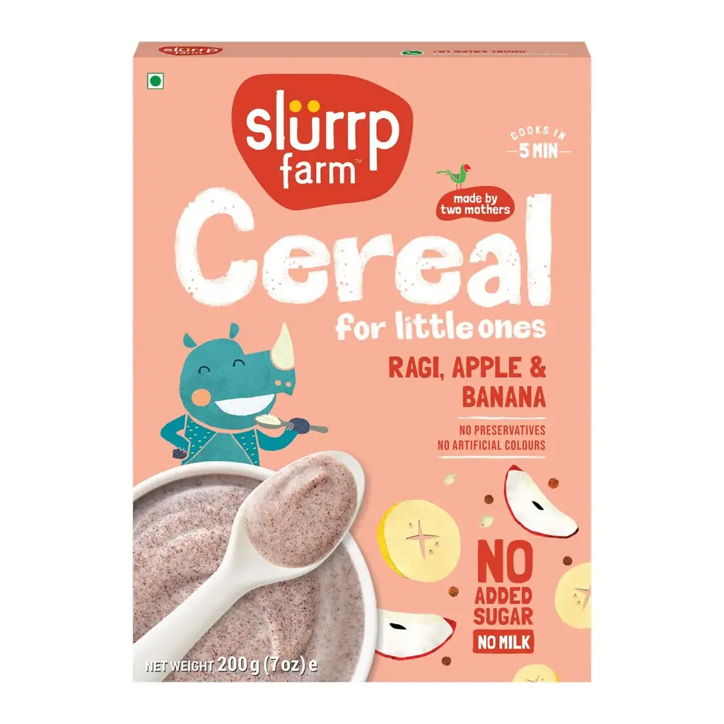 Slurrp Farms Cereal: Ragi, Apple Banana (20x200 gms)