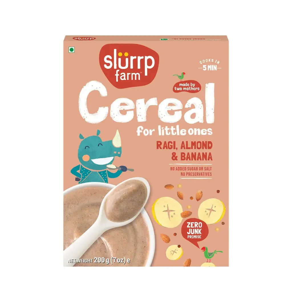 Slurrp Farms Cereal: Ragi, Almond Banana (20x200 gms)