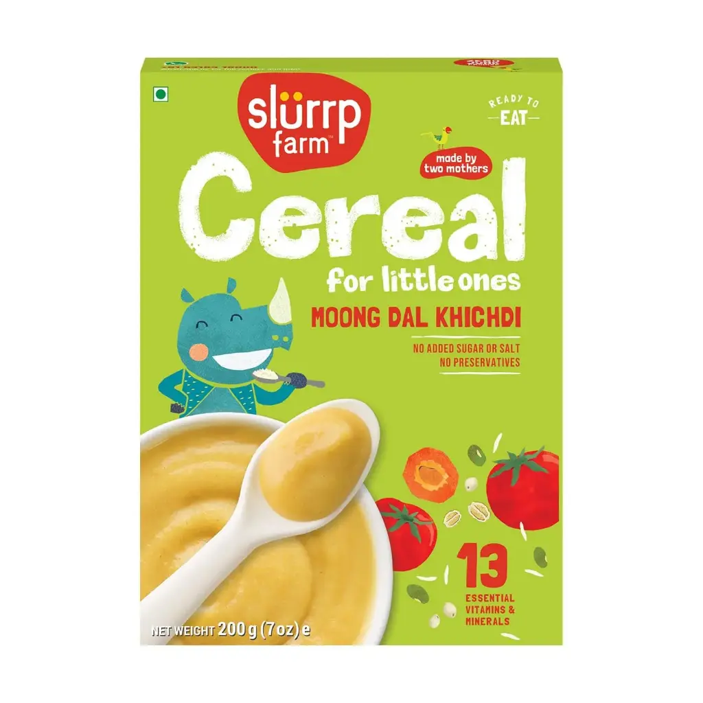 Slurrp Farm Cereal for Little ones: Moong Dal Khichdi (20x200g)