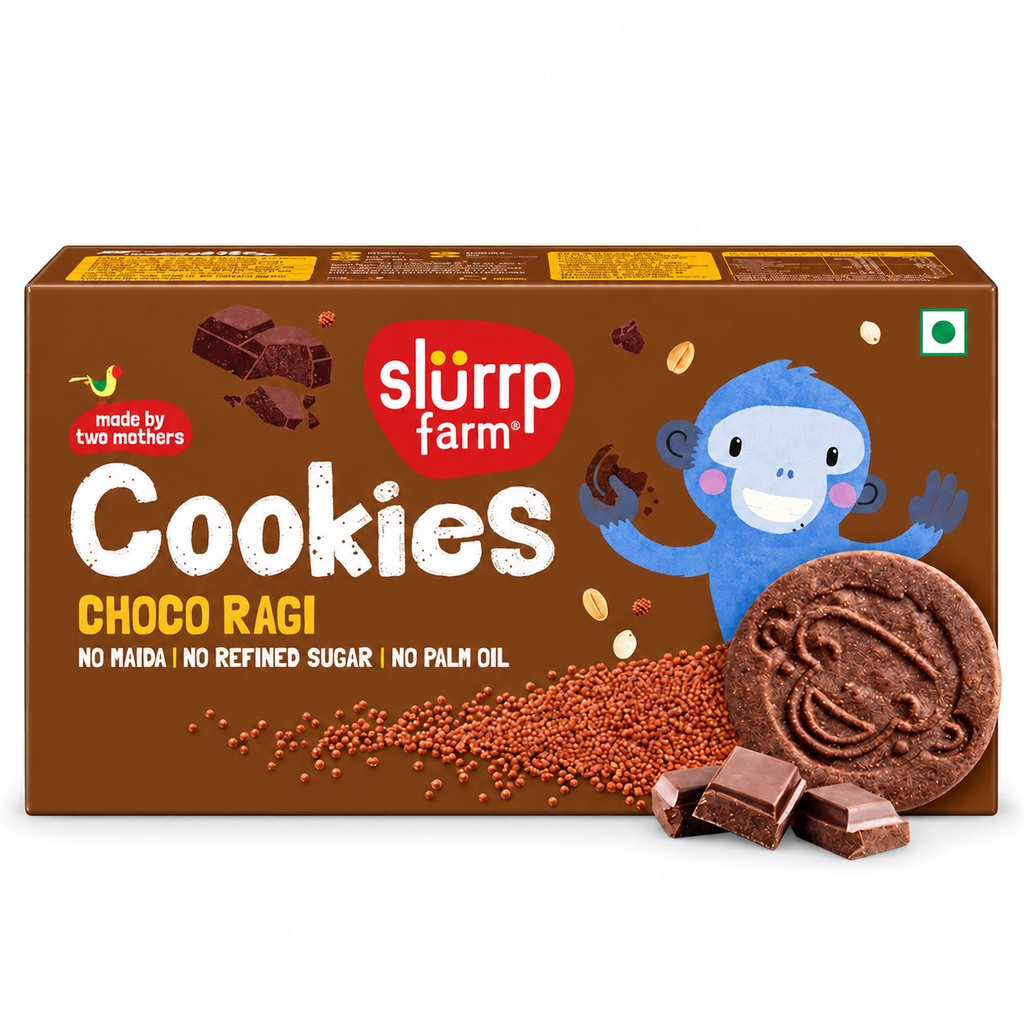 Slurrp Farm Cookies: Choco Ragi (54x80g)
