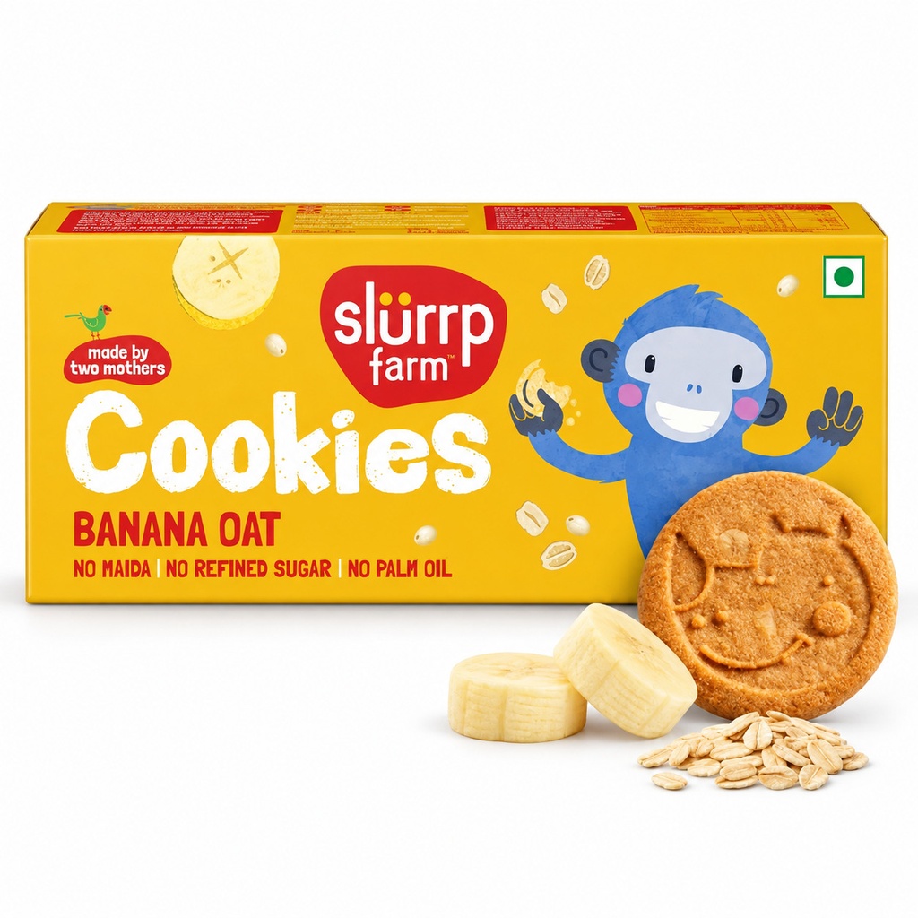 Slurrp Farm Cookies: Banana Oat (54x88g)