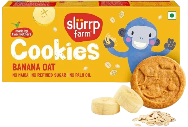 Slurrp Farm Cookies: Banana Oat (54x88g)