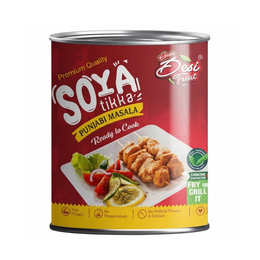 Desi Treat Soya Tikka - Punjabi Masala(12x800g)