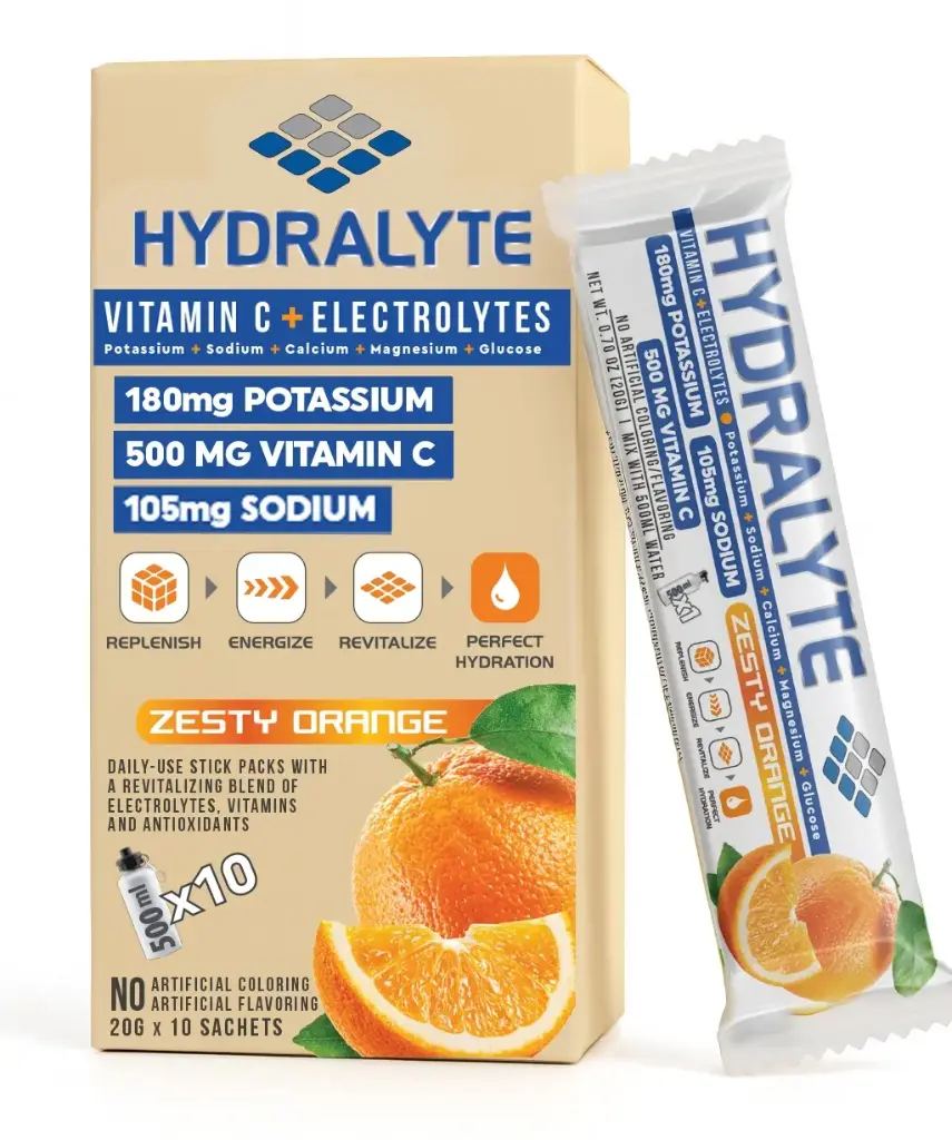 Hydralyte Electrolyte Orange Box Pack (20x10x20g)