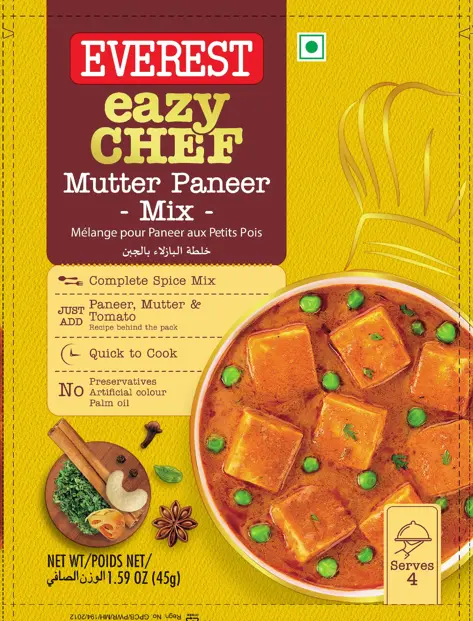 Everest Eazy Chef-Mutter Paneer Mix (60x45gm)