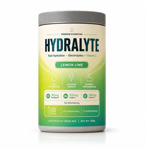 [HYD-29] Hydralyte Vitamin+Electrolyte Jar Lemon(12x200 GMS)