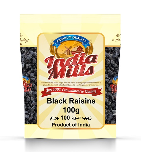 [IM-059] INDIA MILLS BLACK RAISINS (KISMISH) 24x100GMS