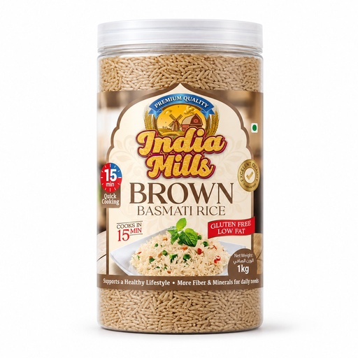 [IM-081] INDIA MILLS BROWN BASMATI RICE (12x1kg)