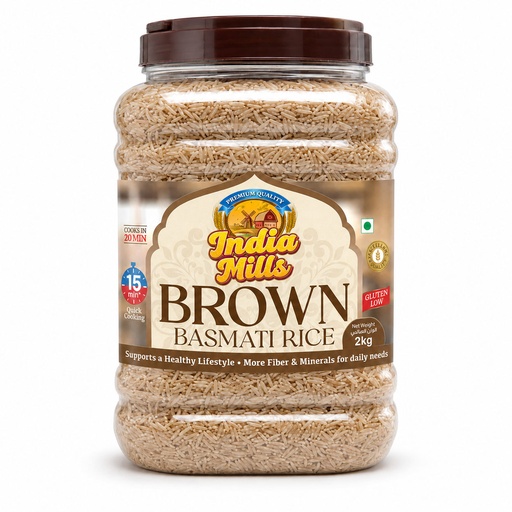 [IM-082] INDIA MILLS BROWN BASMATI RICE (12x2Kg)